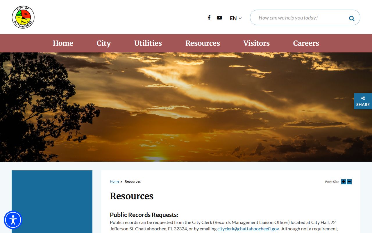 Chattahoochee police and public record resources for arrest reports