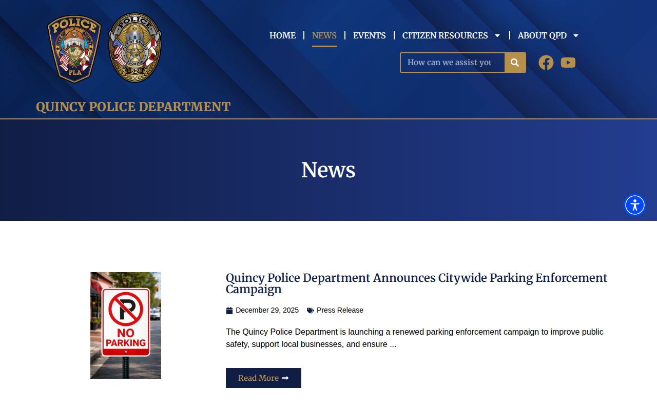 Quincy Police Department news source for Quincy arrest records